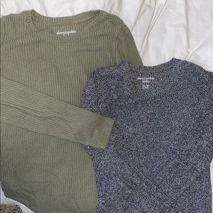 2 Abercrombie (FITS WOMEN XS/S) Ribbed Long Sleeve